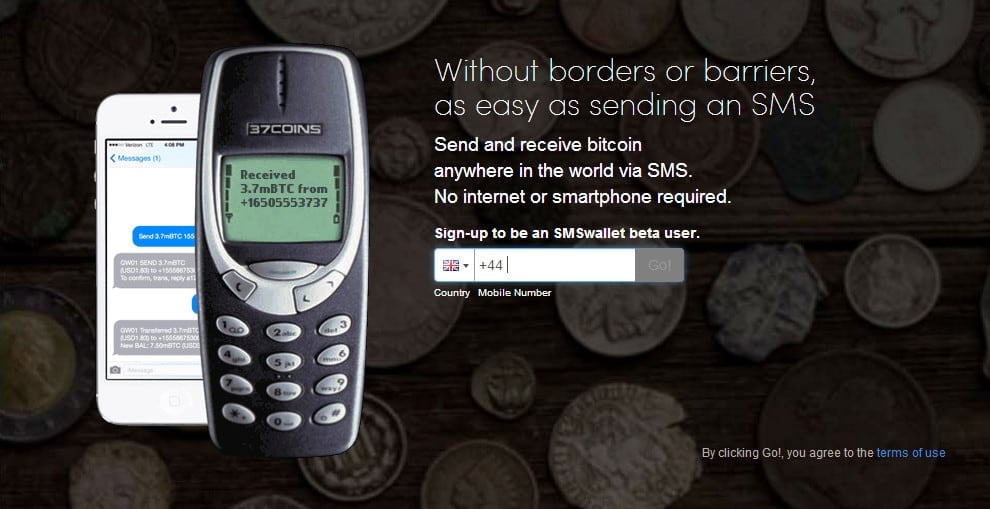 37Coins brings SMS bitcoin to the unbanked